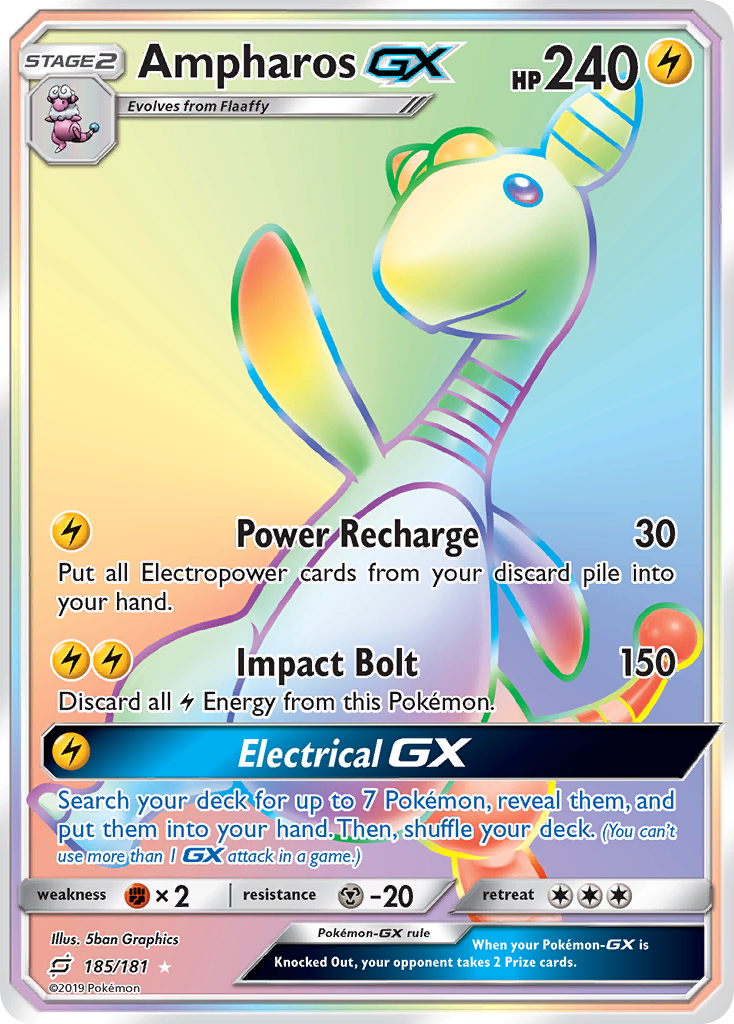 Ampharos GX (185/181) [Sun & Moon: Team Up] | Rock City Comics