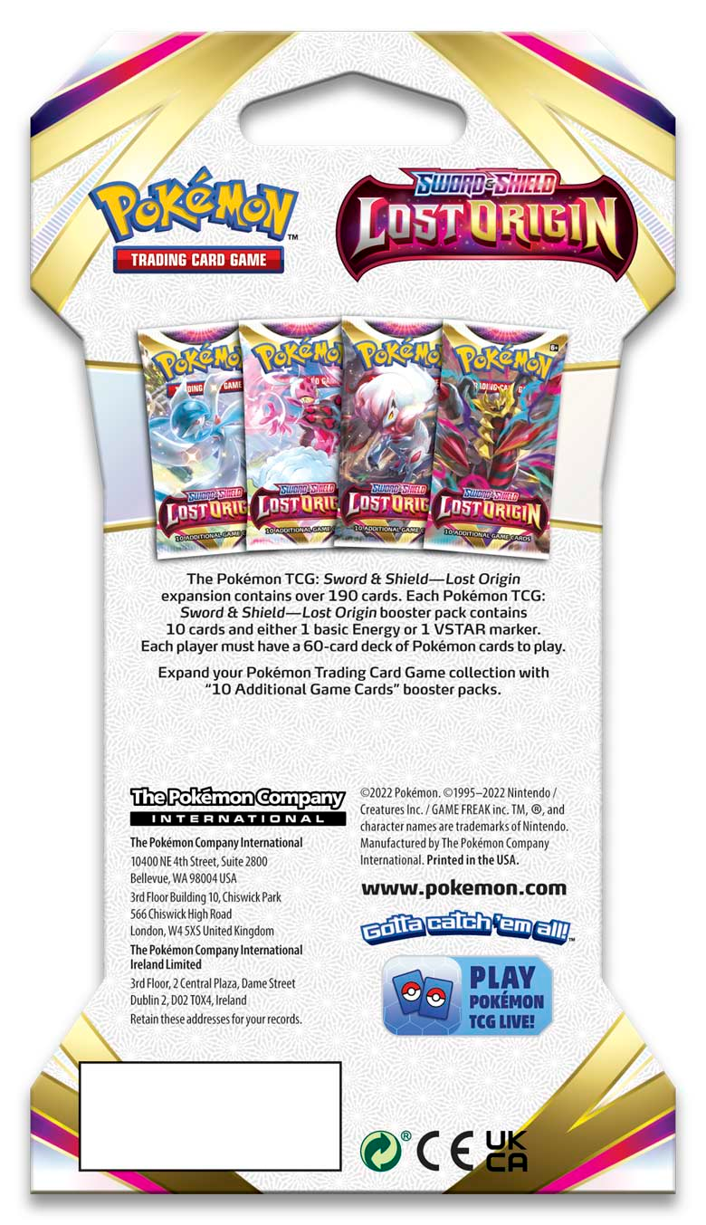 Sword & Shield: Lost Origin - Sleeved Booster Pack | Rock City Comics