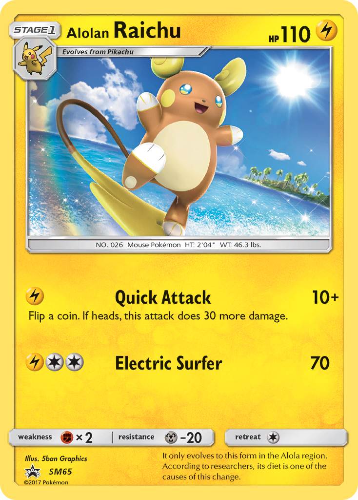 Alolan Raichu (SM65) [Sun & Moon: Black Star Promos] | Rock City Comics