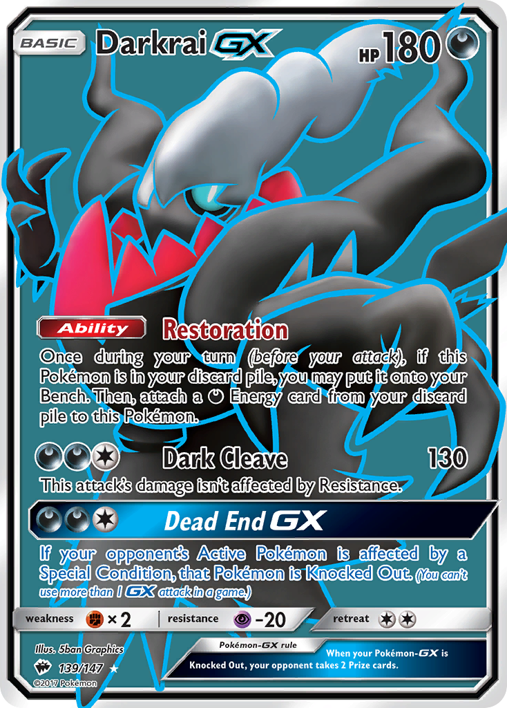 Darkrai GX (139/147) [Sun & Moon: Burning Shadows] | Rock City Comics