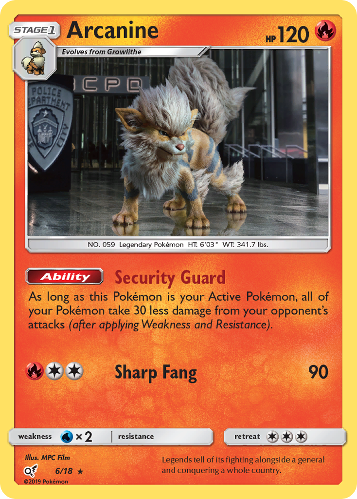 Arcanine (6/18) [Sun & Moon: Detective Pikachu] | Rock City Comics