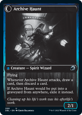 Overwhelmed Archivist // Archive Haunt [Innistrad: Double Feature] | Rock City Comics