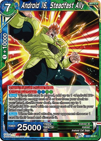 Android 16, Steadfast Ally (EB1-63) [Battle Evolution Booster] | Rock City Comics