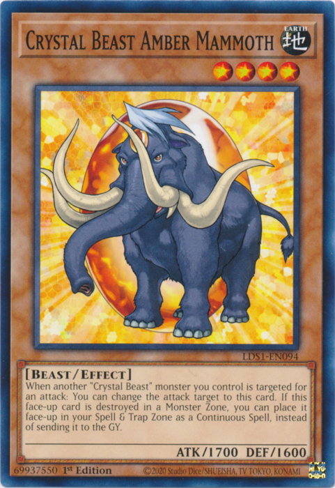 Crystal Beast Amber Mammoth [LDS1-EN094] Common | Rock City Comics