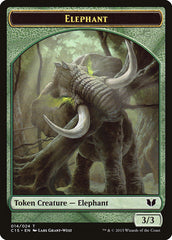 Elephant // Saproling Double-Sided Token [Commander 2015 Tokens] | Rock City Comics