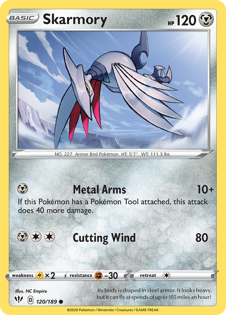 Skarmory (120/189) [Sword & Shield: Darkness Ablaze] | Rock City Comics