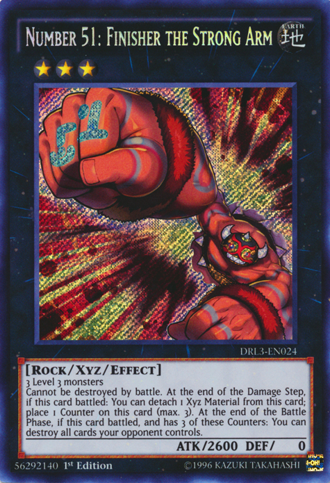 Number 51: Finisher the Strong Arm [DRL3-EN024] Secret Rare | Rock City Comics