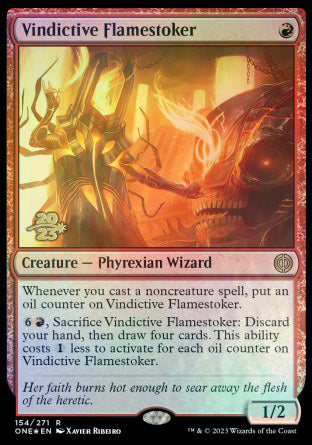 Vindictive Flamestoker [Phyrexia: All Will Be One Prerelease Promos] | Rock City Comics