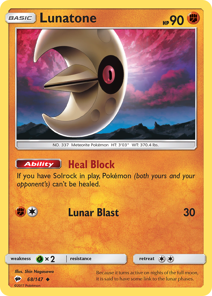 Lunatone (68/147) [Sun & Moon: Burning Shadows] | Rock City Comics