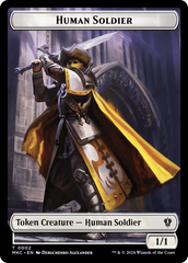 City's Blessing // Human Soldier Double-Sided Token [Murders at Karlov Manor Commander Tokens] | Rock City Comics