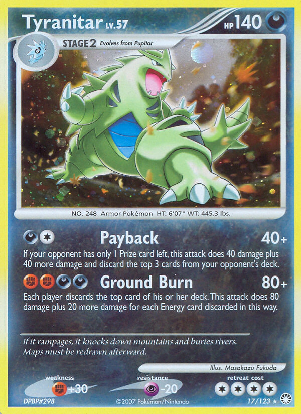 Tyranitar (17/123) [Diamond & Pearl: Mysterious Treasures] | Rock City Comics