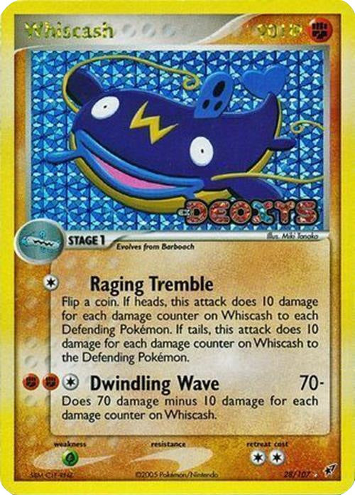 Whiscash (28/107) (Stamped) [EX: Deoxys] | Rock City Comics