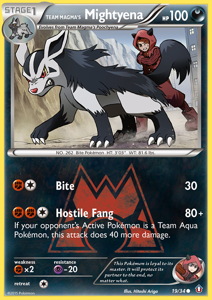 Team Magma's Mightyena (19/34) [XY: Double Crisis] | Rock City Comics