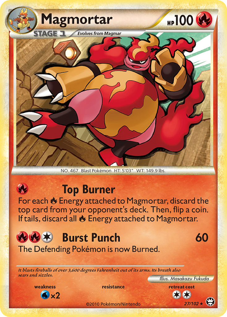 Magmortar (27/102) [HeartGold & SoulSilver: Triumphant] | Rock City Comics