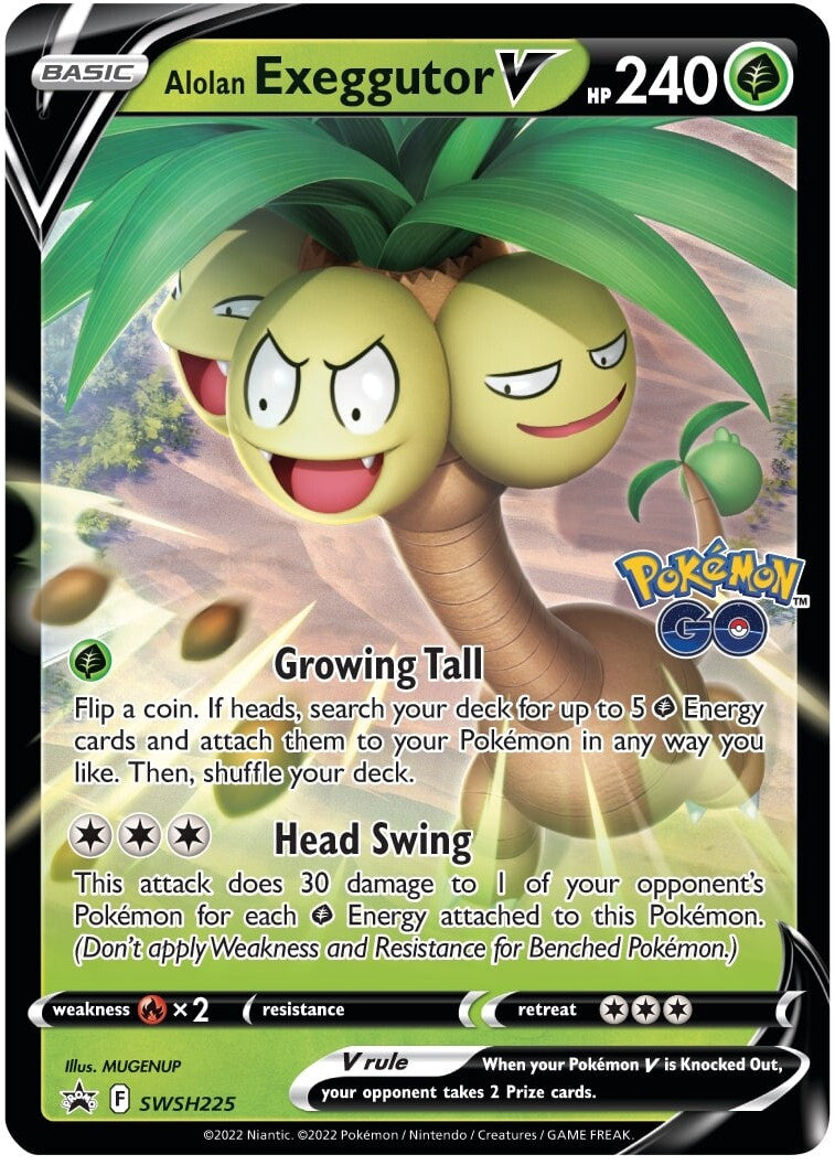 Alolan Exeggutor V (SWSH225) (Jumbo Card) [Sword & Shield: Black Star Promos] | Rock City Comics