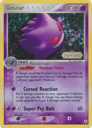 Gengar (5/92) (Stamped) [EX: Legend Maker] | Rock City Comics