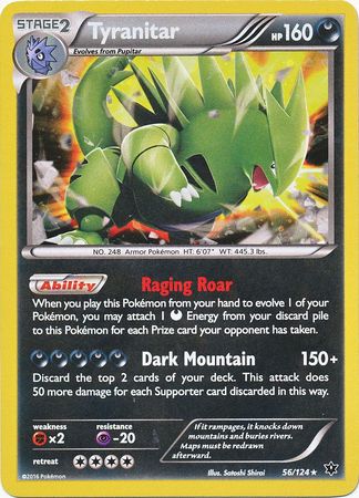 Tyranitar (56/124) (Cosmos Holo) [XY: Fates Collide] | Rock City Comics