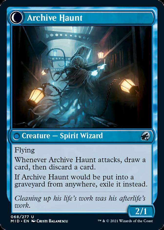 Overwhelmed Archivist // Archive Haunt [Innistrad: Midnight Hunt] | Rock City Comics