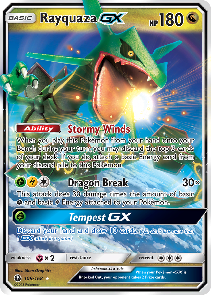 Rayquaza GX (109/168) [Sun & Moon: Celestial Storm] | Rock City Comics