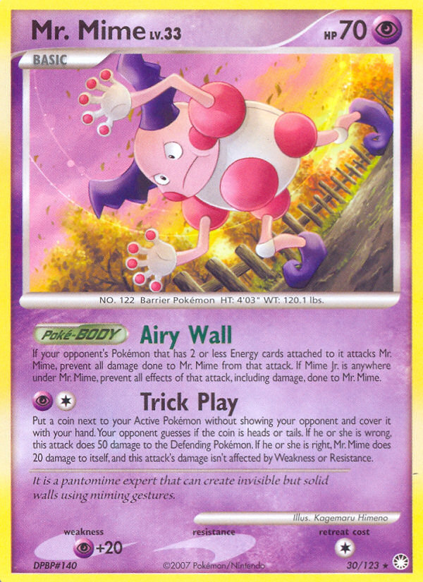 Mr. Mime (30/123) [Diamond & Pearl: Mysterious Treasures] | Rock City Comics