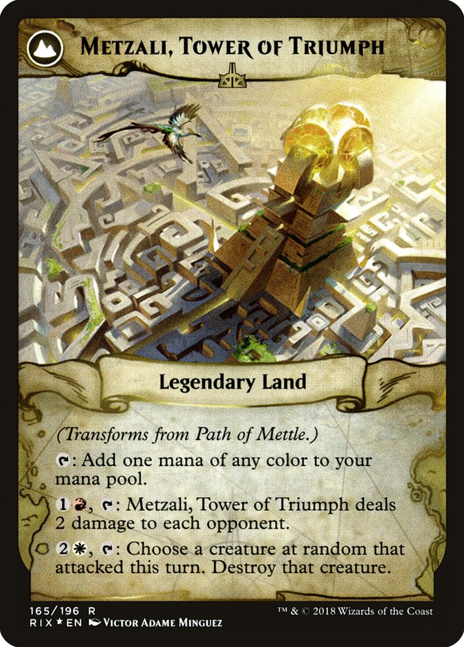 Path of Mettle // Metzali, Tower of Triumph [Rivals of Ixalan Prerelease Promos] | Rock City Comics