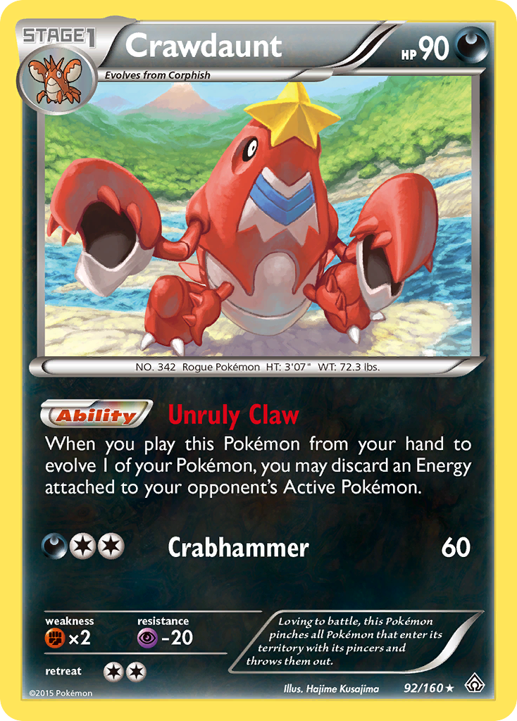 Crawdaunt (92/160) [XY: Primal Clash] | Rock City Comics