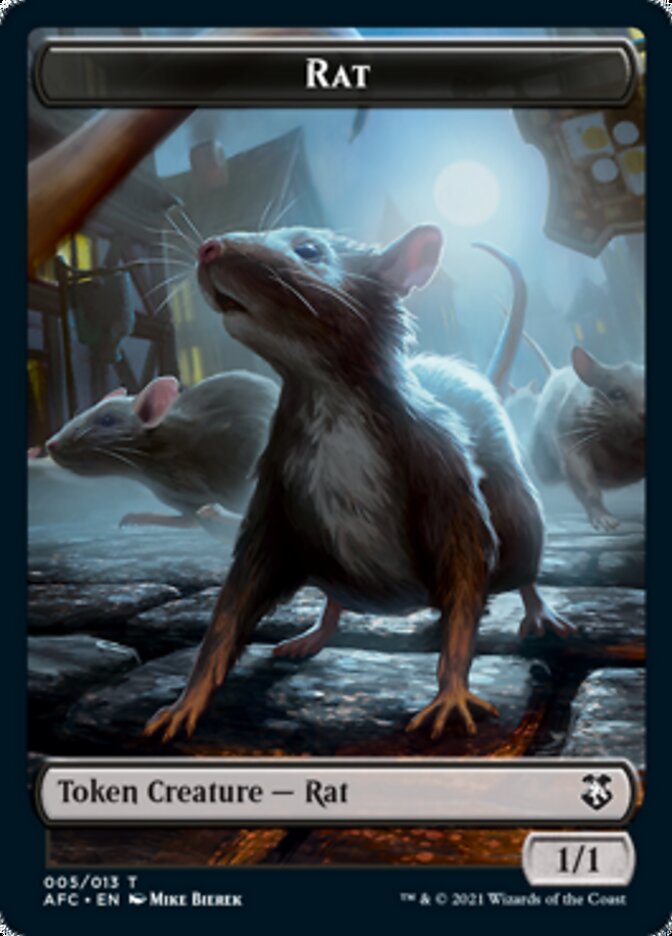 Rat // Zombie Double-sided Token [Dungeons & Dragons: Adventures in the Forgotten Realms Commander Tokens] | Rock City Comics