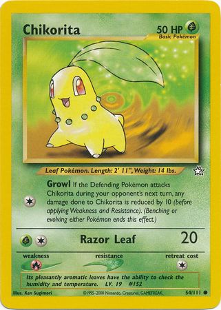 Chikorita (54/111) [Neo Genesis Unlimited] | Rock City Comics