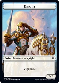 Knight // Food (16) Double-sided Token [Throne of Eldraine Tokens] | Rock City Comics
