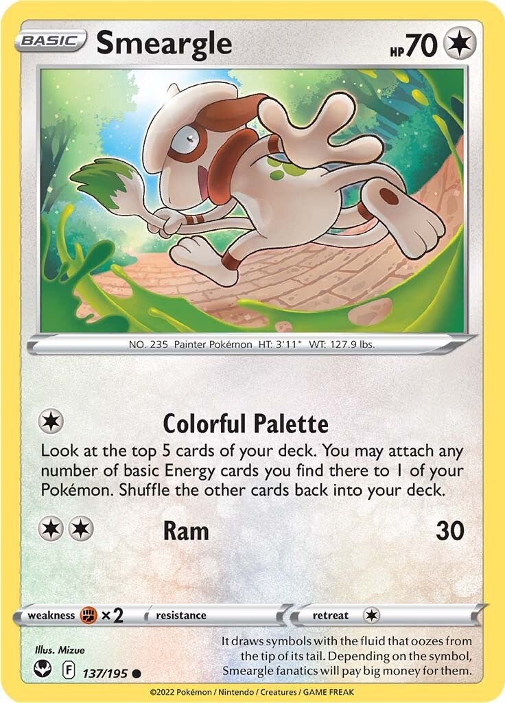 Smeargle (137/195) [Sword & Shield: Silver Tempest] | Rock City Comics