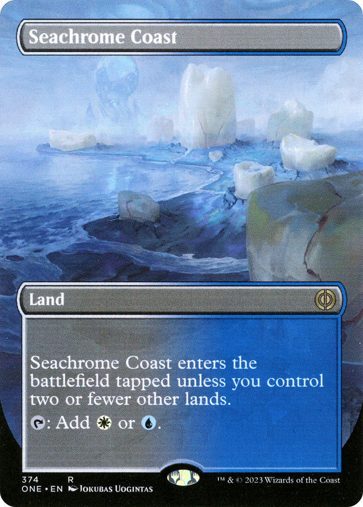 Seachrome Coast (Borderless Alternate Art) [Phyrexia: All Will Be One] | Rock City Comics