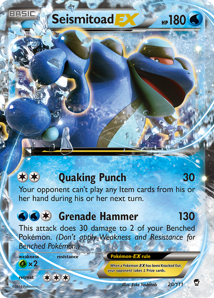 Seismitoad EX (20/111) [XY: Furious Fists] | Rock City Comics