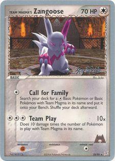 Team Magma's Zangoose (23/95) (Magma Spirit - Tsuguyoshi Yamato) [World Championships 2004] | Rock City Comics