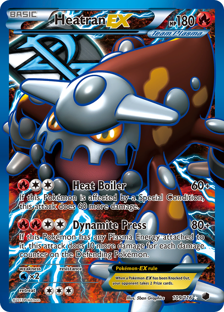 Heatran EX (109/116) [Black & White: Plasma Freeze] | Rock City Comics