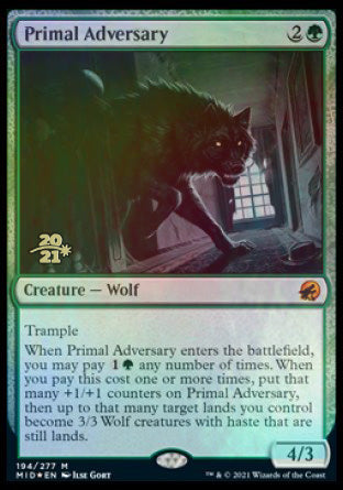 Primal Adversary [Innistrad: Midnight Hunt Prerelease Promos] | Rock City Comics