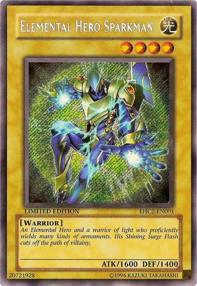 Elemental Hero Sparkman [EHC2-EN001] Secret Rare | Rock City Comics