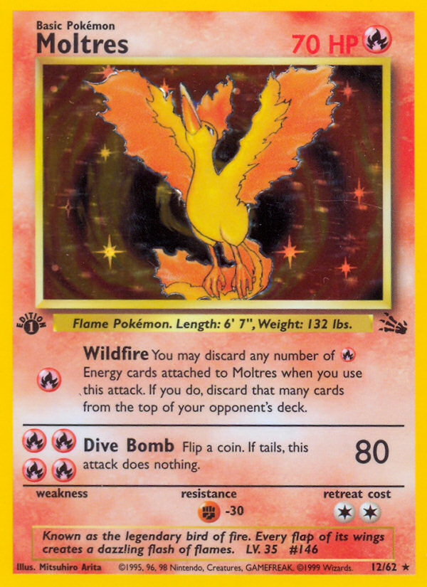 Moltres (12/62) [Fossil 1st Edition] | Rock City Comics