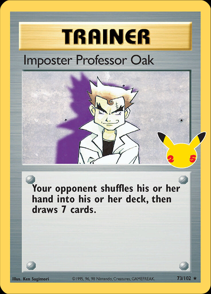 Imposter Professor Oak (73/102) [Celebrations: 25th Anniversary - Classic Collection] | Rock City Comics