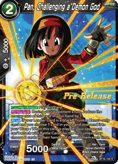 Pan, Challenging a Demon God (BT16-105) [Realm of the Gods Prerelease Promos] | Rock City Comics