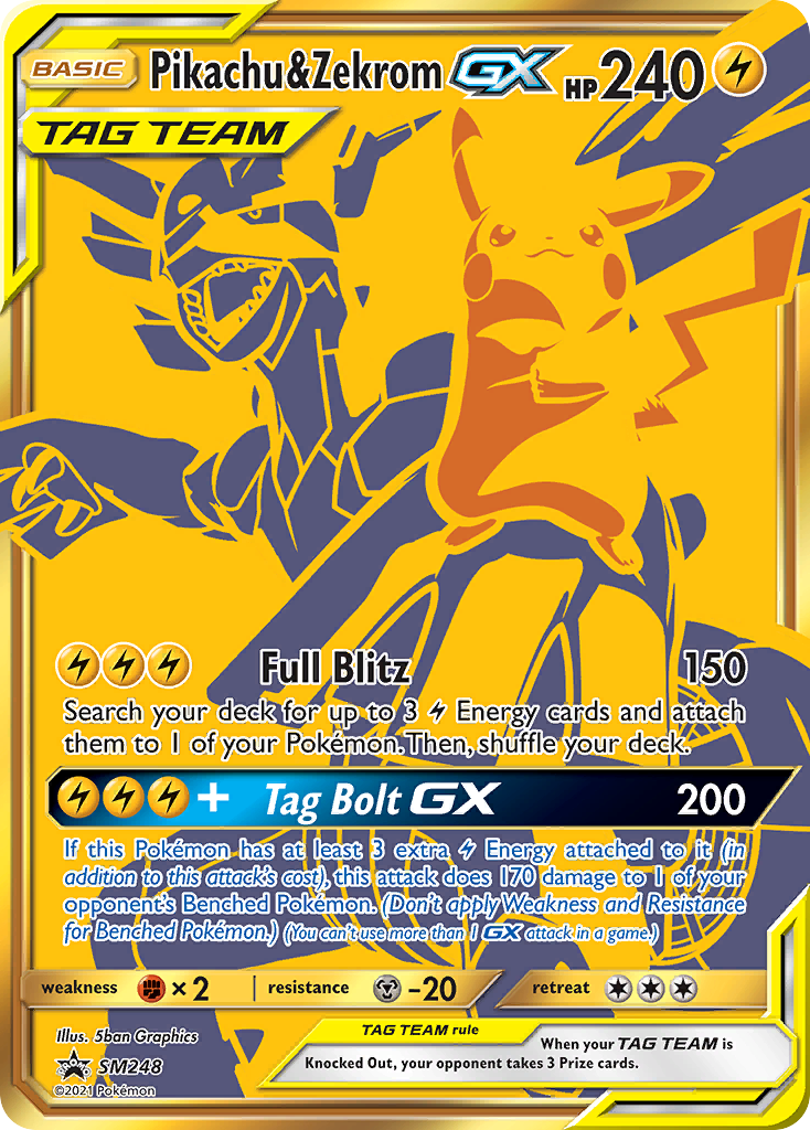 Pikachu & Zekrom GX (SM248) (Jumbo Card) [Sun & Moon: Black Star Promos] | Rock City Comics