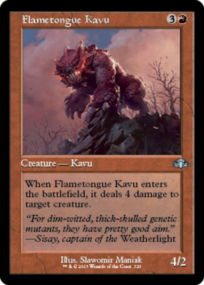 Flametongue Kavu (Retro) [Dominaria Remastered] | Rock City Comics