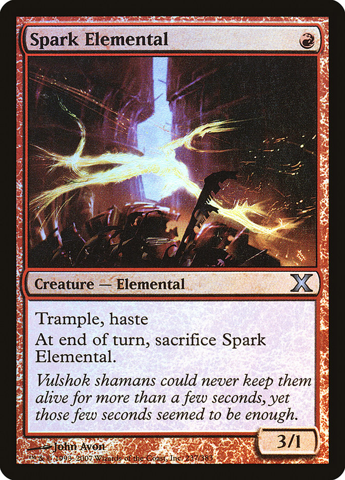 Spark Elemental (Premium Foil) [Tenth Edition] | Rock City Comics