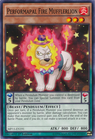 Performapal Fire Mufflerlion [MP15-EN191] Common | Rock City Comics