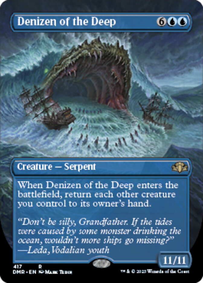 Denizen of the Deep (Borderless Alternate Art) [Dominaria Remastered] | Rock City Comics