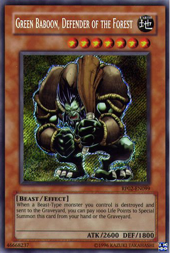 Green Baboon, Defender of the Forest [RP02-EN099] Secret Rare | Rock City Comics