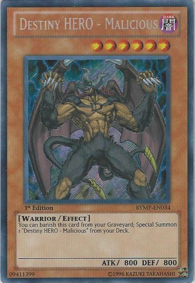 Destiny HERO - Malicious [RYMP-EN034] Secret Rare | Rock City Comics