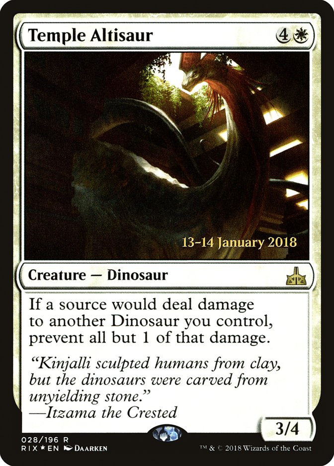 Temple Altisaur [Rivals of Ixalan Prerelease Promos] | Rock City Comics