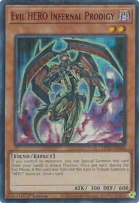 Evil HERO Infernal Prodigy (Red) [LDS3-EN024] Ultra Rare | Rock City Comics