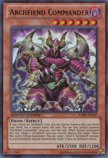 Archfiend Commander [JUMP-EN067] Ultra Rare | Rock City Comics