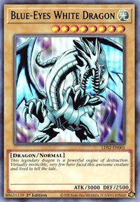 Blue-Eyes White Dragon (Green) [LDS2-EN001] Ultra Rare | Rock City Comics